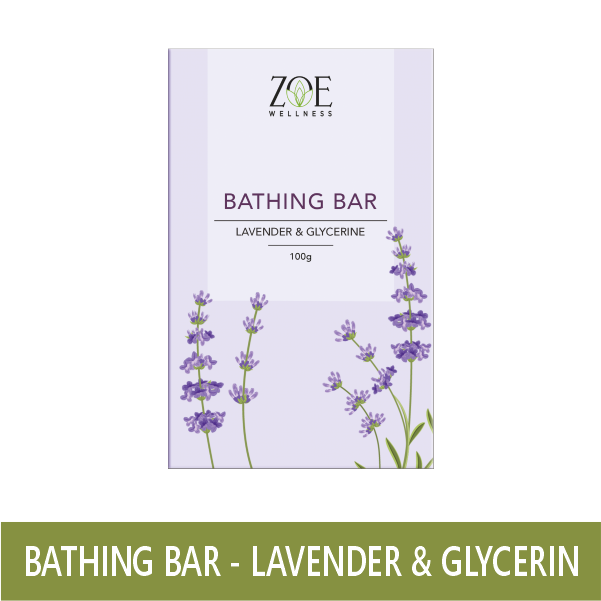 BATHING BAR - LAVENDER & GLYCERIN (100GM)